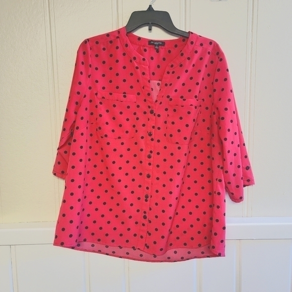Notations Polka-Dot Button Down